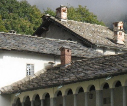 Restauro coperture a Oropa 5 Inizio lavori - Copertura del padiglione San Gioachino prima dell'intervento