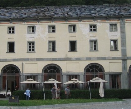 Restauro coperture a Oropa 6 Inizio lavori - Copertura del padiglione San Tommaso prima dell'intervento